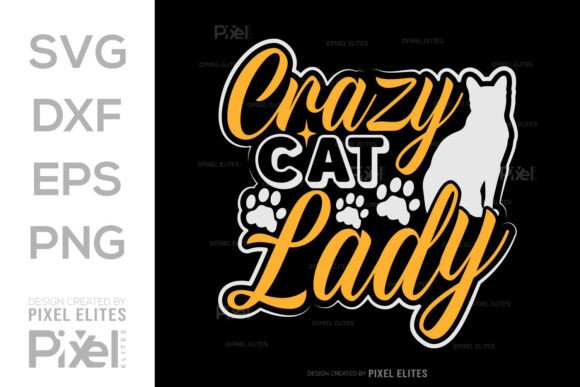 Crazy Cat Lady SVG T-shirt Design