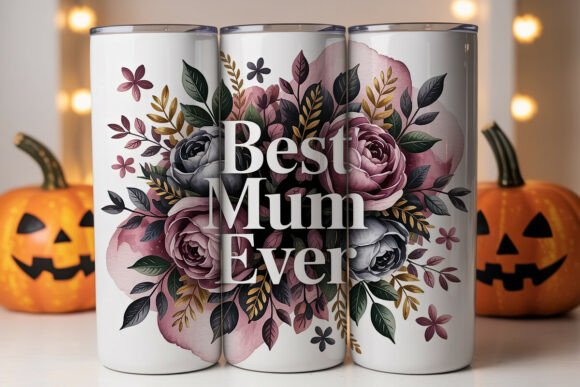 Elegant Dark Floral Mom Tumbler Wrap Review