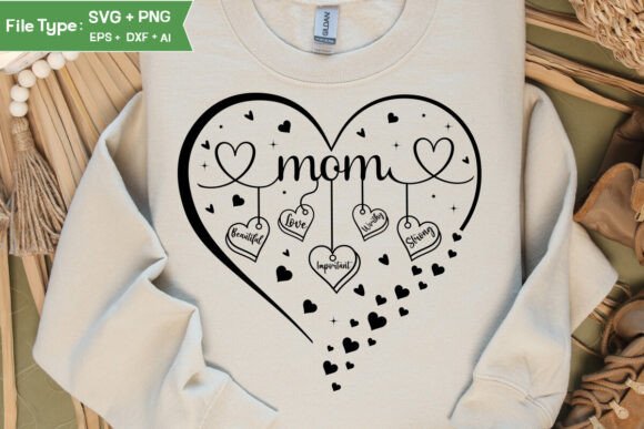 Mom Heart SVG Strong Mom Boho Mama