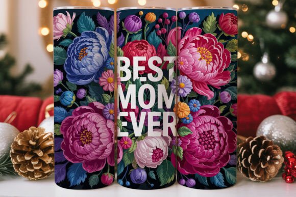 Vibrant Floral Best MOM EVER Tumbler Design Review